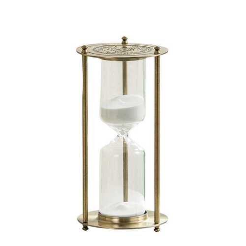 Retro metal hourglass 1917 crown glass hourglass timer gift ornaments home decoration gifts crafts