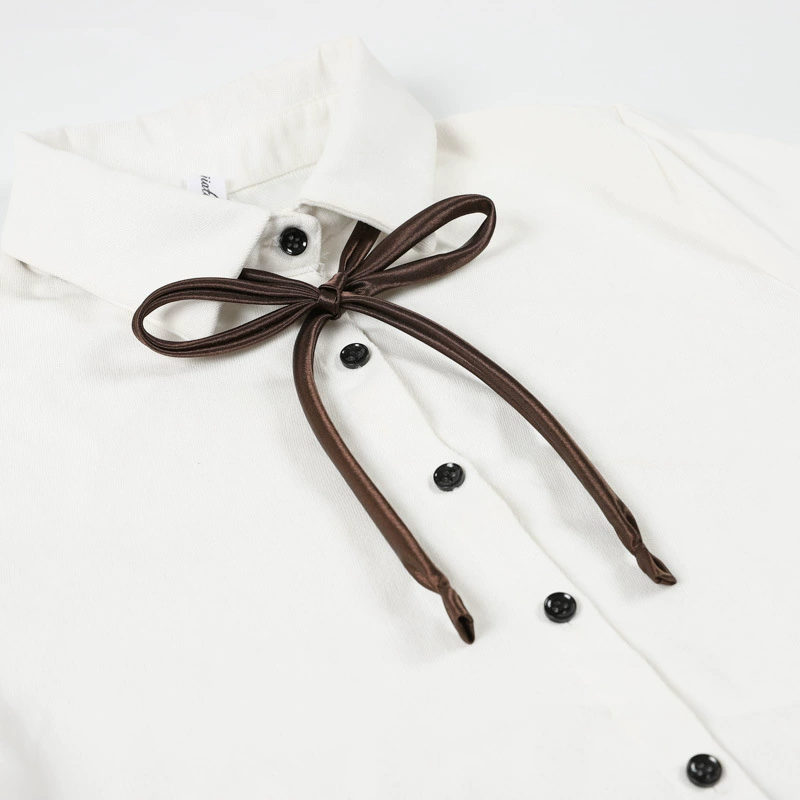 Japanese uniform, round shirt, multicoloured megaphone