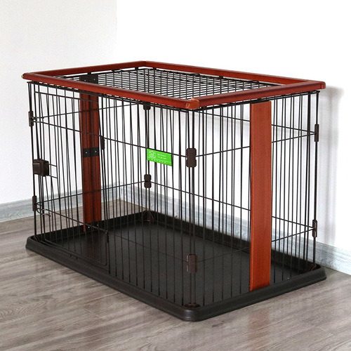 Modern Nordic-style wooden large litter box cat cage single-story villa large cat kennel for dogs and cats