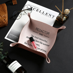 Leather storage tray entryway key lipstick jewelry storage tray desk accessory tray leather storage box miscellaneous storage box