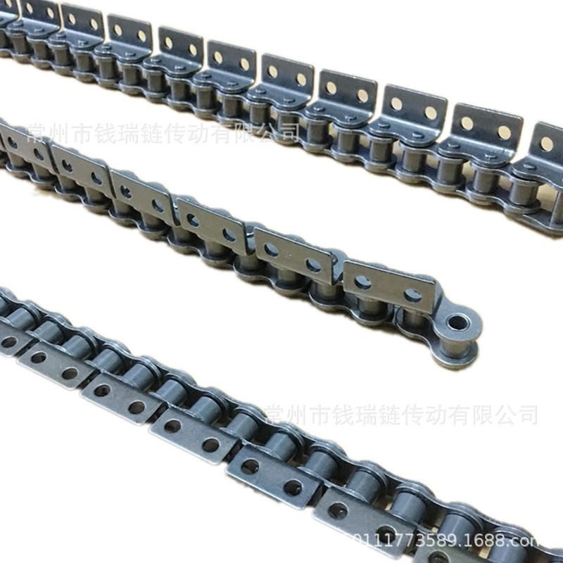 1寸16A外单侧弯板双孔A2输送链1寸带耳朵双孔弯板链高强度弯板链