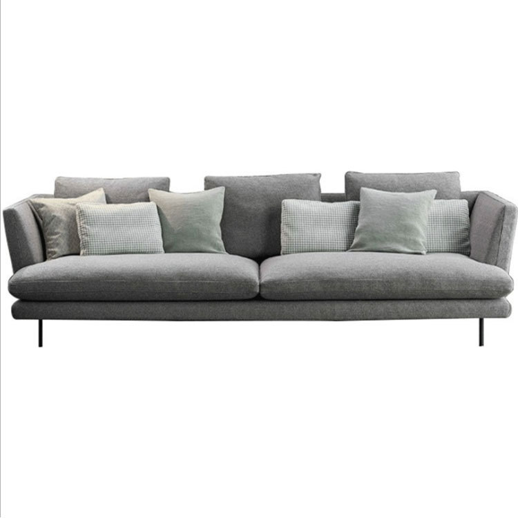 Sofá esquinero moderno para salas de estar pequeñas y medianas, estilo minimalista italiano, tela nórdica, muebles de látex, impermeable y resistente a las manchas.