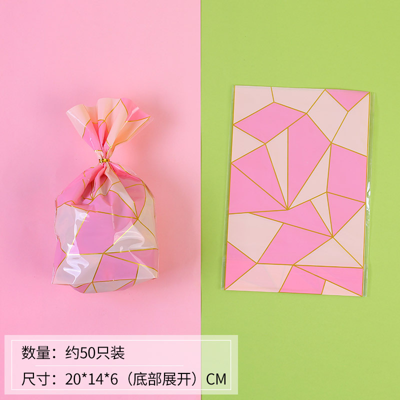 Impresión en color de estilo coreano rayas verticales copo de nieve crujiente turrón galleta pan tostado bolsa casual para hornear bolsa de envasado de alimentos