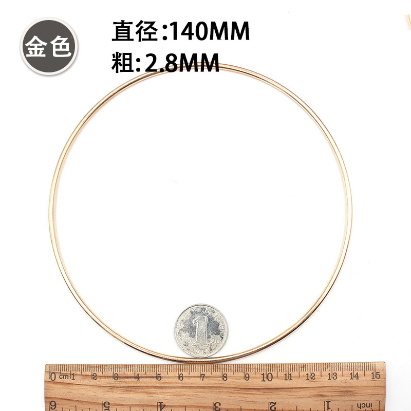 DIY Dream Catcher material hecho a mano accesorios de ropa accesorios de boda anillo de oro de hierro galvanizado anillo de hierro en stock al por mayor