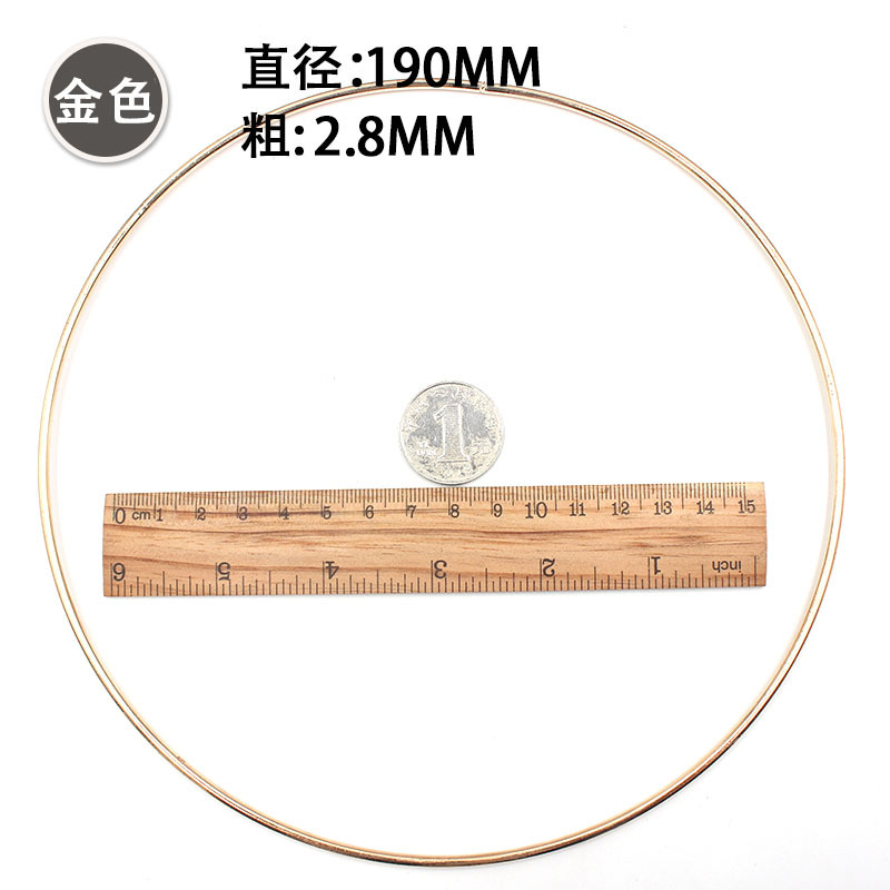 DIY Dream Catcher material hecho a mano accesorios de ropa accesorios de boda anillo de oro de hierro galvanizado anillo de hierro en stock al por mayor