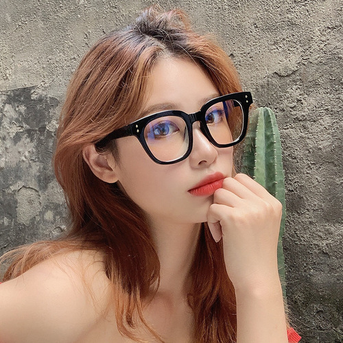  new internet celebrity same style glasses frame for women double rivet square frame myopia frame anti-blue light glasses manufacturer direct sale