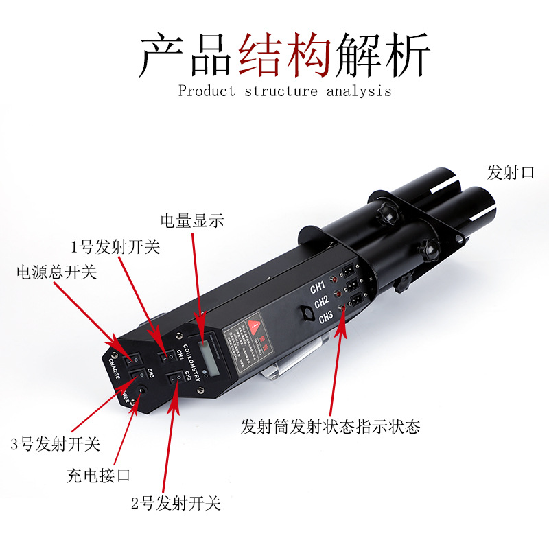 Pistola de saludo electrónica, pistola de saludo de bar, pistola de atmósfera de conserje, propósitos de flores especiales, bala de saludo electrónico, bala de saludo nocturno