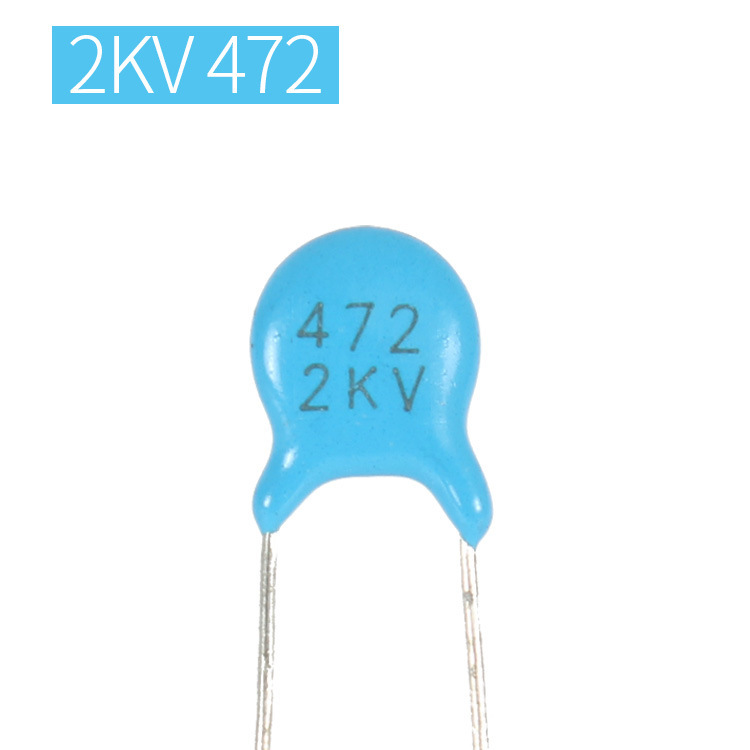 高压瓷片电容 472 2000V  脚距P7.5mm 2KV 4.7NF 陶瓷电容