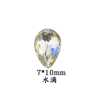 Explosión flash manicure punta inferior láser taladro de forma ab color fantasma K9 pegatinas de uñas de vidrio para usar joyas de manicure al por mayor