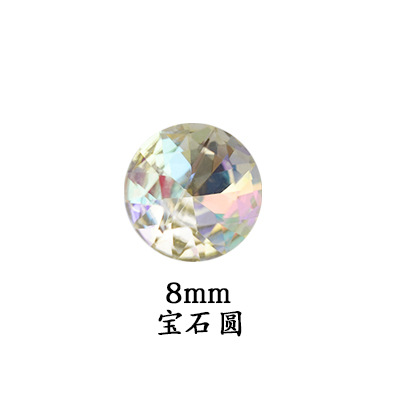 Explosión flash manicure punta inferior láser taladro de forma ab color fantasma K9 pegatinas de uñas de vidrio para usar joyas de manicure al por mayor