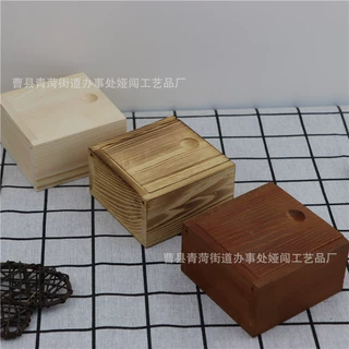 抽拉盖木盒创意方形实木手工皂珠宝首饰收纳盒木质肥皂包装盒