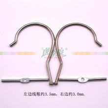 现货铁勾问号勾 2字挂钩布料色卡挂卡吊卡服装纺织样板卡银白铁钩