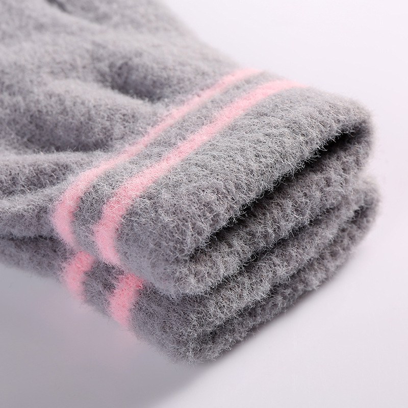 Shunjun al por mayor guantes de invierno casuales para hombres y mujeres pantalla táctil imitación de visón de peluche tejido imitación de visón guantes de pantalla táctil