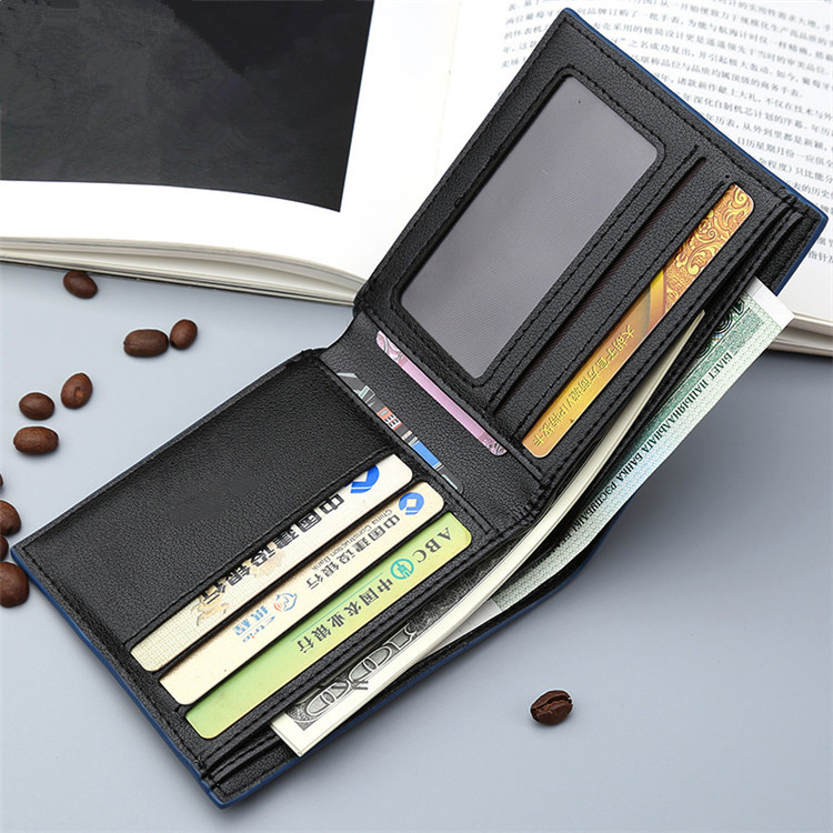 Cross-border Wallet hombres corto ultrafino negocio casual coreano juventud titular de la tarjeta billetera al por mayor billetera