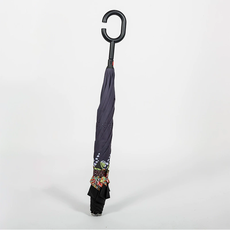 添奇 Creative umbrella reverse umbrella C-type hands-free handle car automatic long handle adjustable large umbrella rainproof and windproof