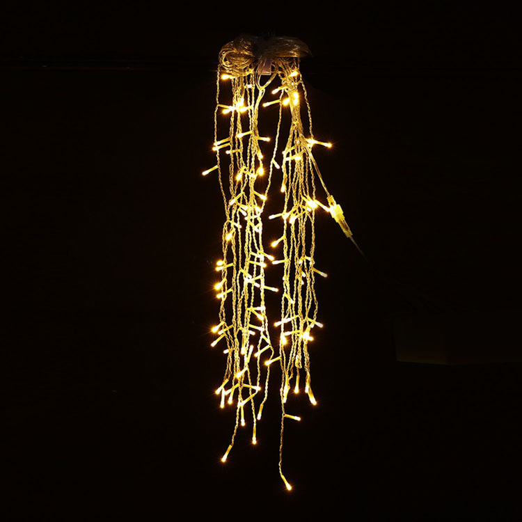 LED cortina de hielo cadena de lámparas de estrella estrella estrella de cascada luces de decoración de bodas en la puerta del centro comercial Navidad Festival de Primavera luz de estrella