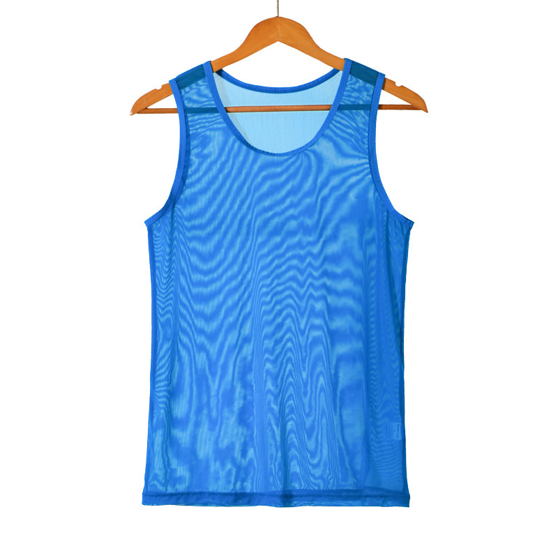 Home Vest Transparent Foreign Trade Sex Sports Underwear Summer Breathable Men's plus size Sports Basketball Vest Top Home Vest Transparent Foreign Trade Sex Sports Underwear Summer Breathable Men's plus size Sports Basketball Vest Top