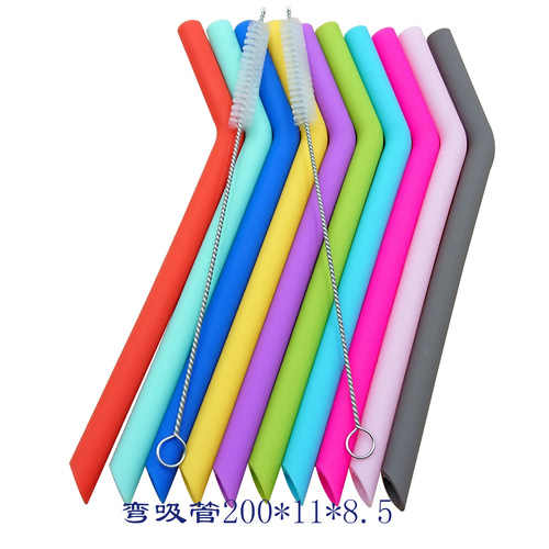 Manufacturer wholesale food grade recycled silicone straws straw household products