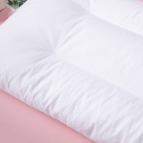可水洗儿童全棉枕芯 幼儿园小孩枕头 学生单人超柔单个纯棉矮枕芯