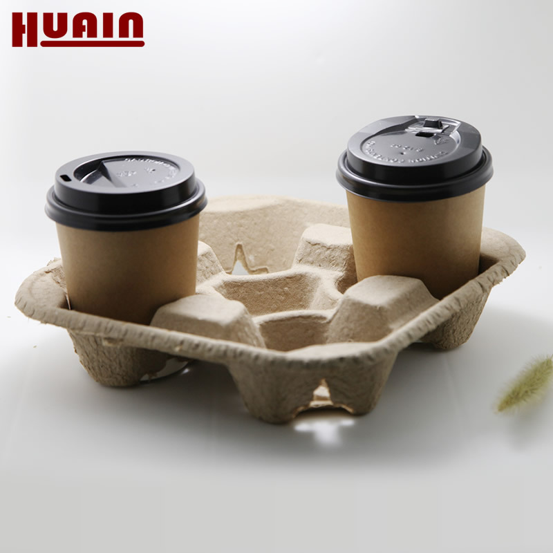 现货一次性奶茶咖啡杯托外卖打包纸杯托 四杯托 25个/包