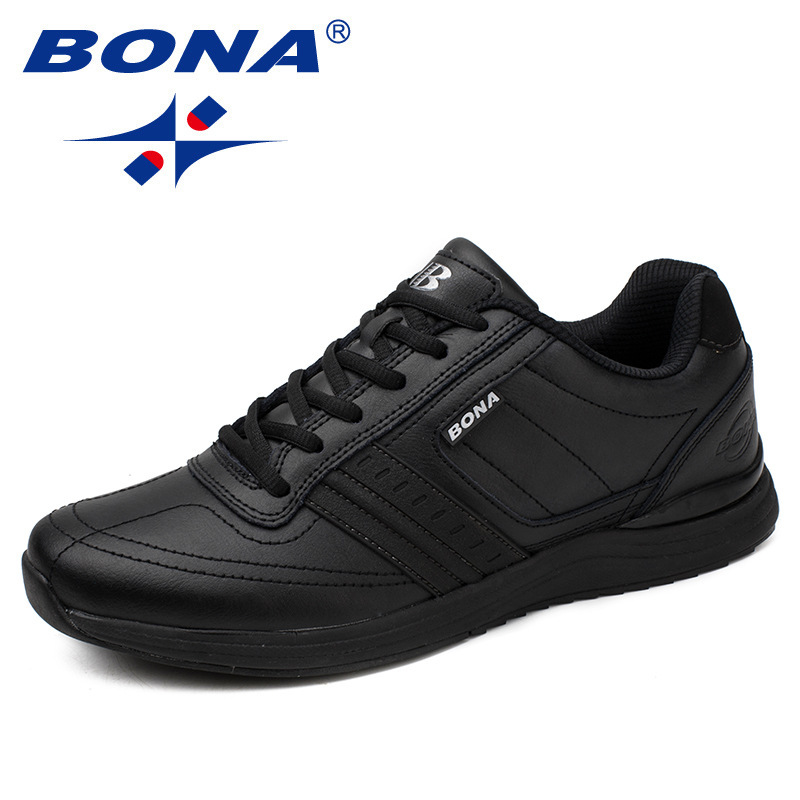 Sneakers Men's Bona 2020 Autumn New Men's Genuine Leather Sneakers Anti-Fur 83259 Running Sneakers