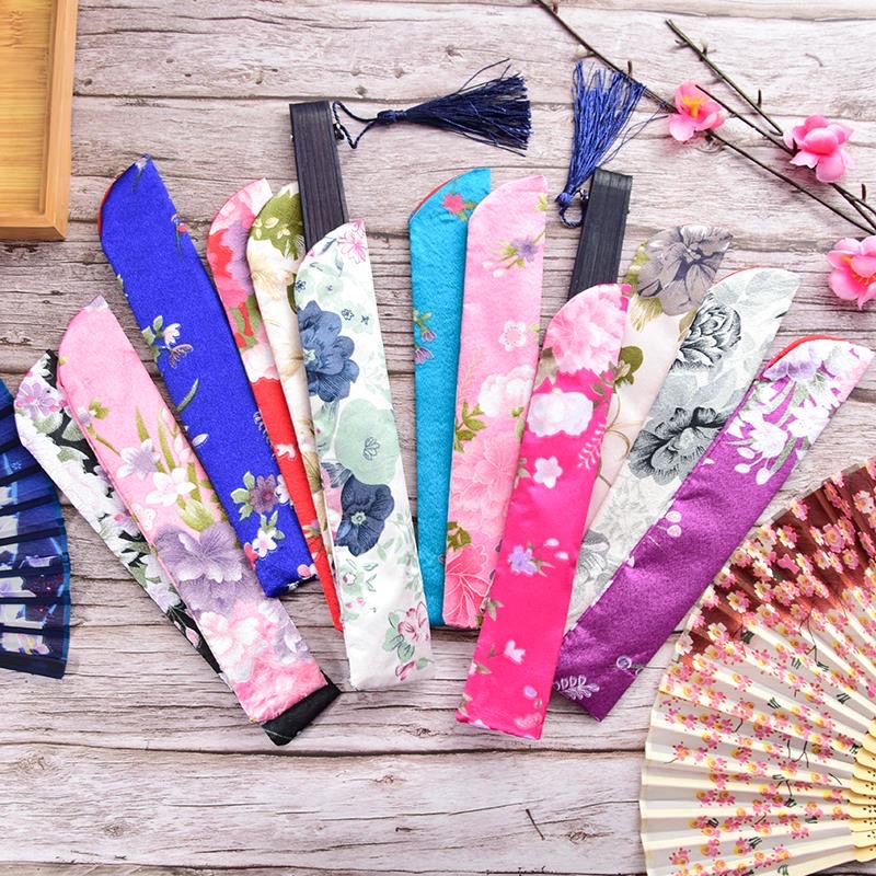 Fan bag fan cover satin cloth cover Chinese style fan bag fan packaging accessories cloth bag elegant gift fan cover