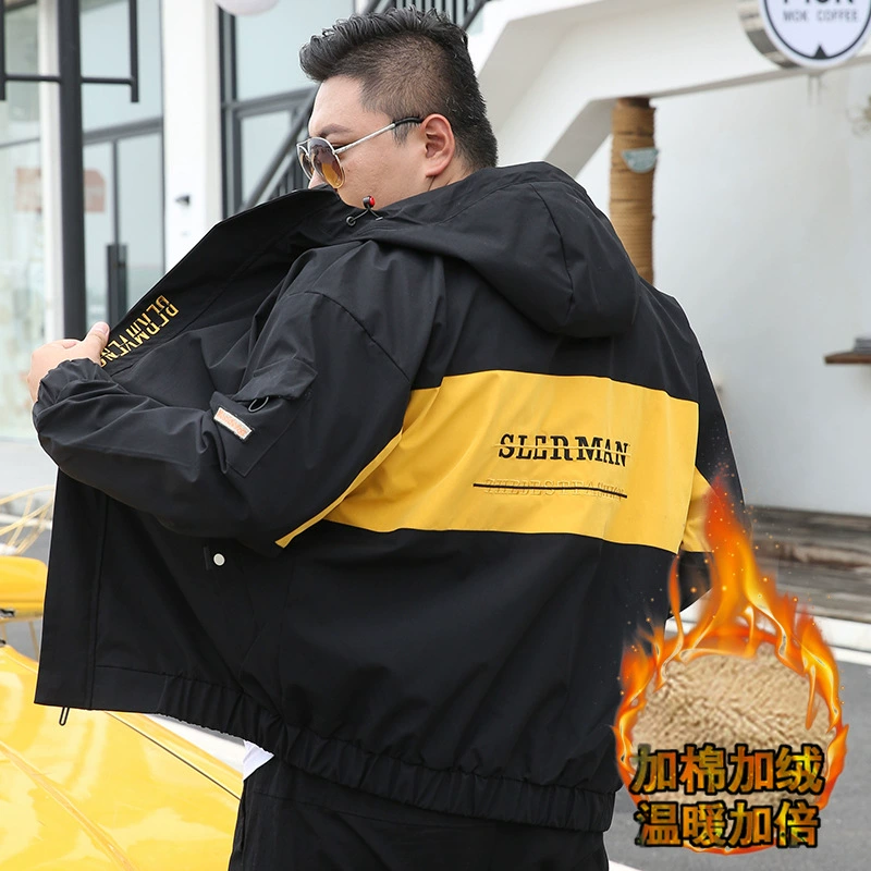 Весенний и осенний толстый мужской плащ с капюшоном