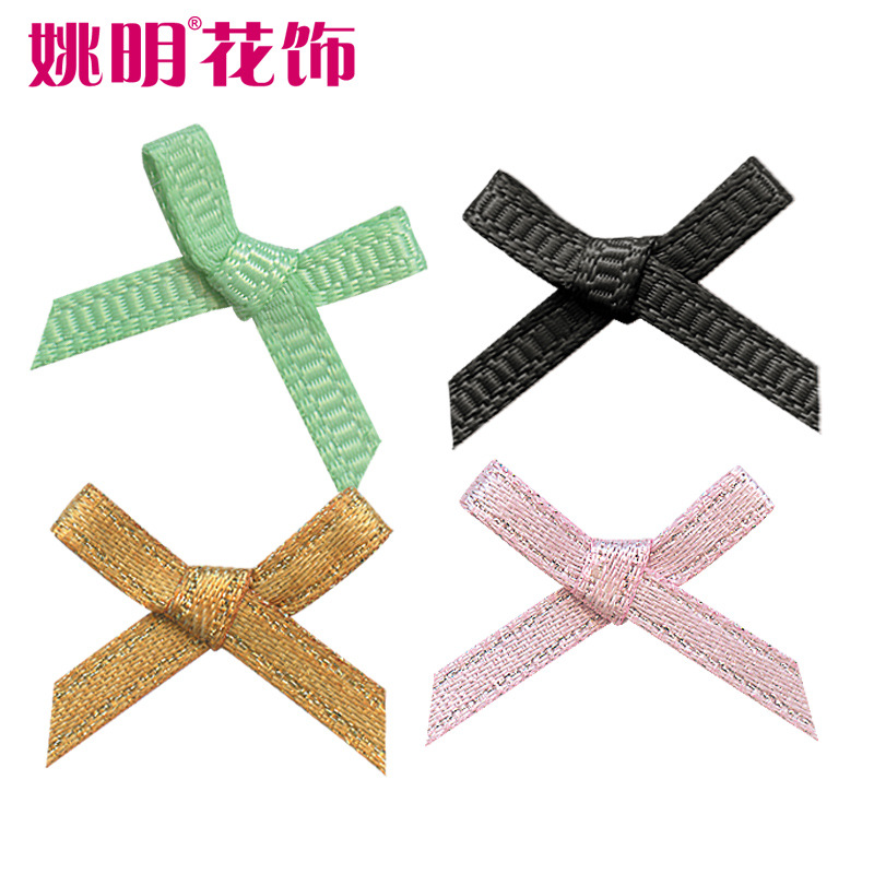 Adornos florales hechos a mano con cinta de Yao Ming, accesorios para el cabello atados a mano, accesorios textiles para ropa, decoraciones para botellas de vino atadas a mano.