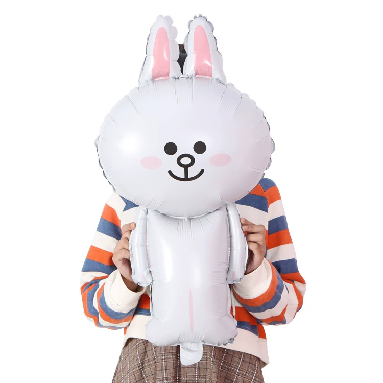 Настоящий мультяшный шар Balloon LINE: коричневый медведь Бени Rabbit Babies, праздник рождения, свадебное украшение