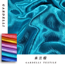 色丁闪光缎雪花米兰缎亮光双绉软缎布料变色龙色丁连衣裙礼服面料