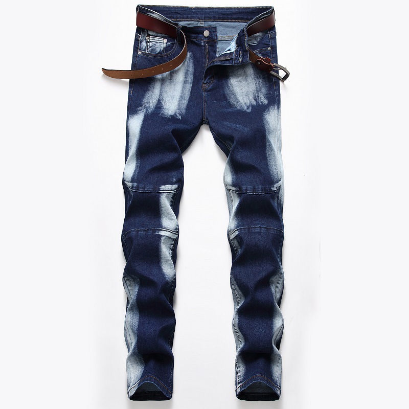 Men's Clothing Stretch Jeans For Men American Style Straight Three Color Washed White Men's Pants_mkmklike.com