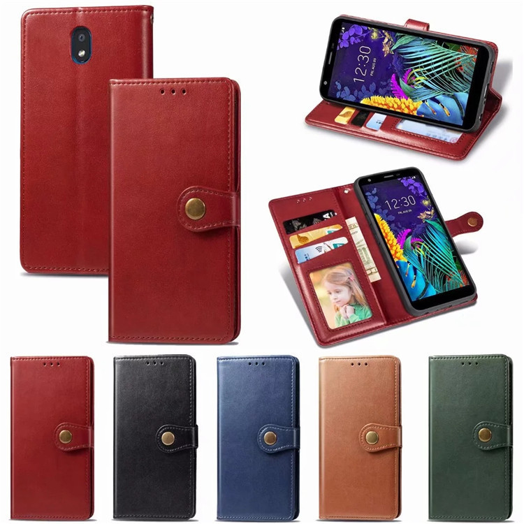 LG K30 leather case A9 2020 leather round buckle flip wallet card holder phone case protective case K20