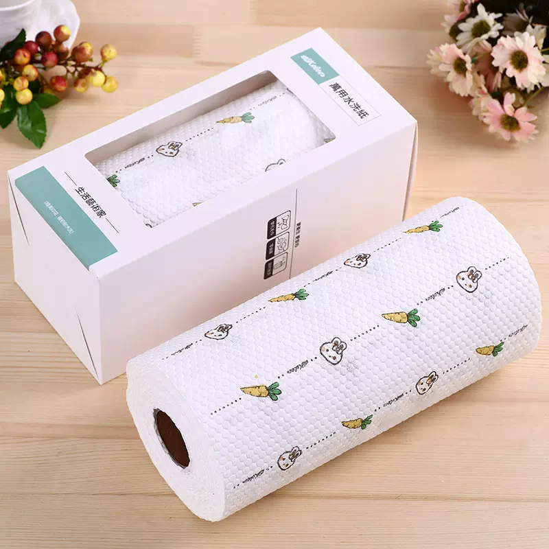 吸水懒人抹布一次性清洁加厚洗碗布印花无纺布干湿两用卡通印花