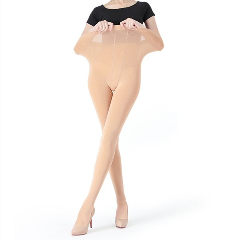 120D de doble cara entrepierna de terciopelo blanco pantimedias ensanchado más tamaño largo gordo chica mm200 Jin falso madre otoño más tamaño