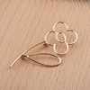 Metal brooch, pin, fashionable clothing, accessory, Korean style, internet celebrity, flowered, wholesale