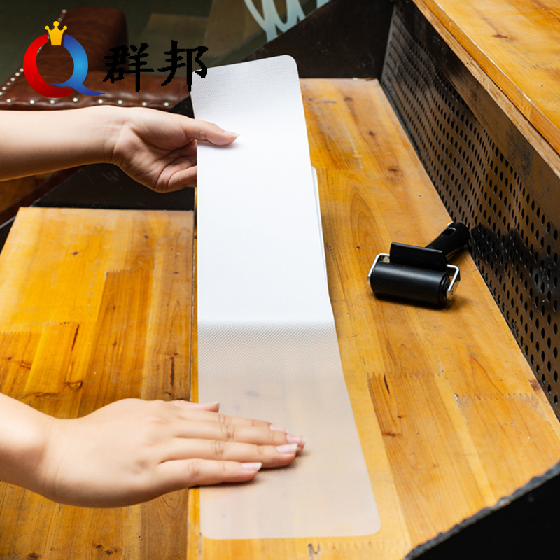 Caja de color de Venta caliente transfronteriza PEVA escalera transparente tira antideslizante impermeable paso autoadhesivo paso cinta antideslizante