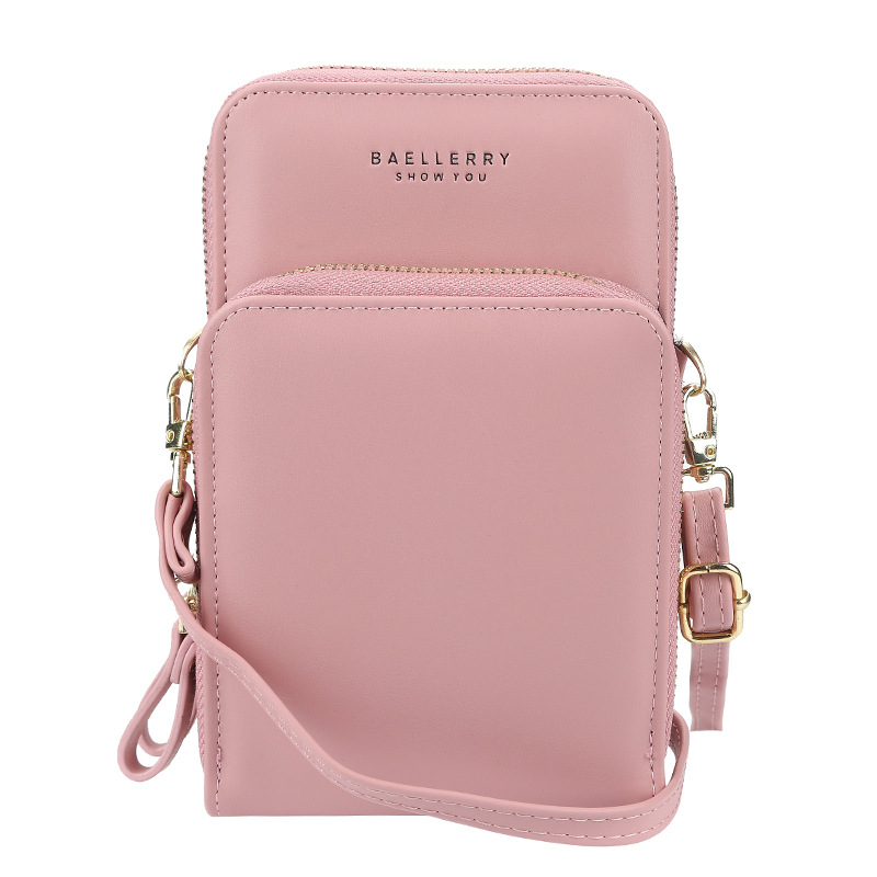 Baellerry bolso de las mujeres de estilo coreano de gran capacidad de hombro del todo fósforo bolsa de mensajero de moda bolso del teléfono de cremallera larga cartera