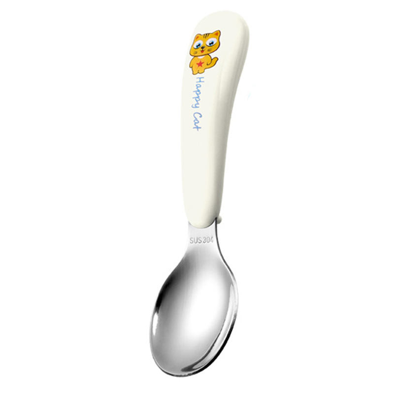노란색 고양이-화이트 스푼
