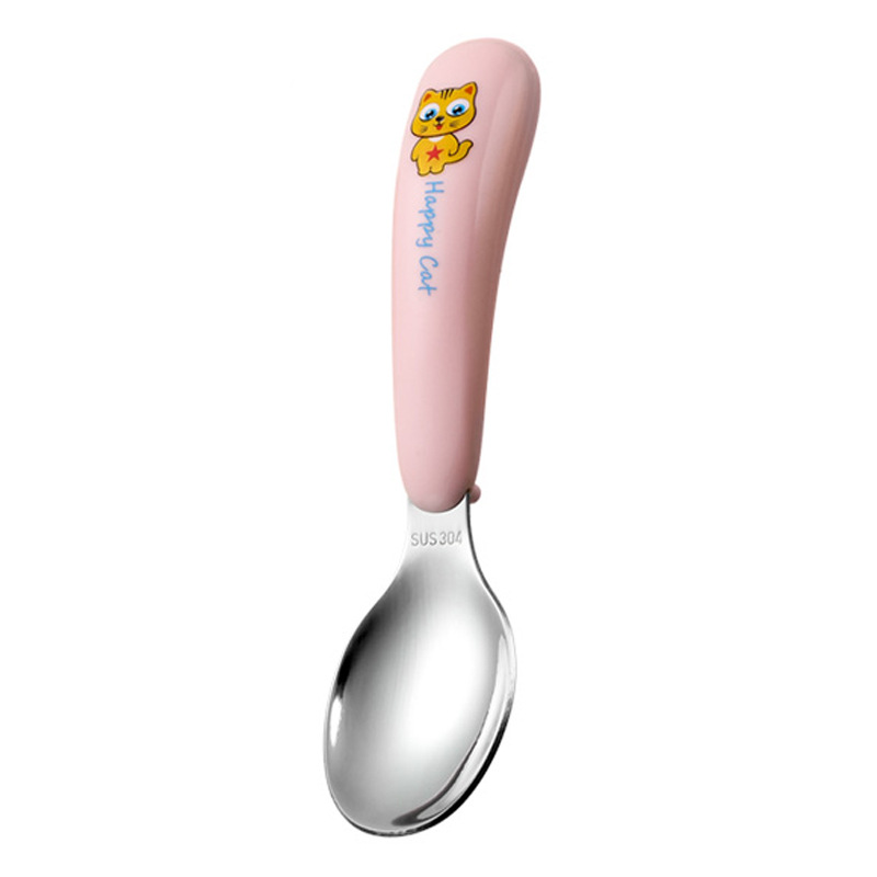 노란 고양이 분말 숟가락