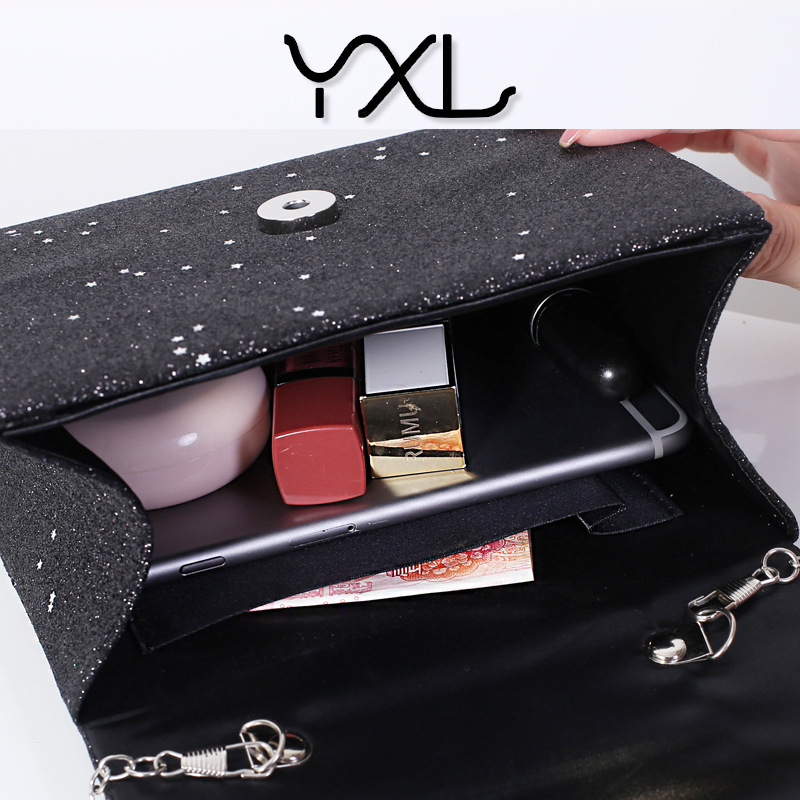 2023 nuevo bolso de noche brillante europeo y americano bolso de noche reunión anual vestido de mujer con bolso crossbody transfronterizo