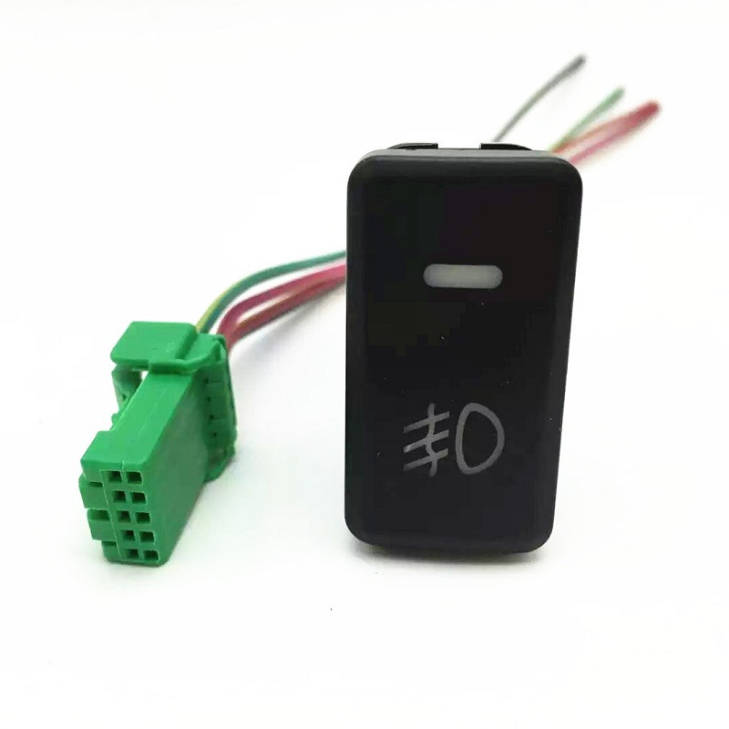 镭雕大丰田雾灯12-24V线束开关车船游艇旅游拖车用带双LED指示灯