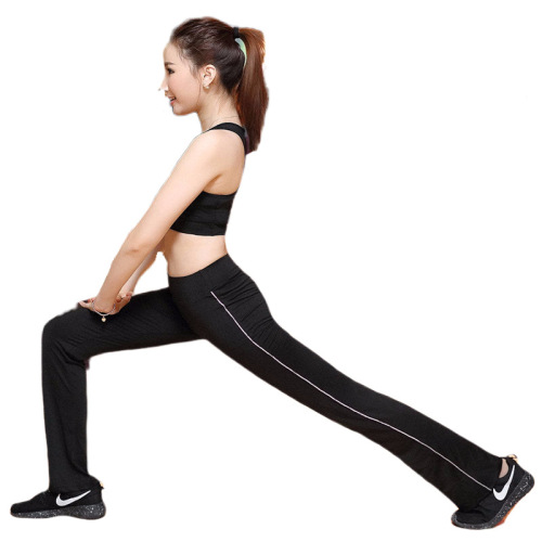 2024 Spring and Summer Sports Pants Women's Slim Fit Running Fitness Square Dance Pants Autumn and Winter Velvet Yoga Body Pants