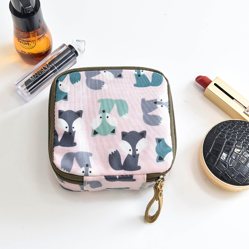 Korean sanitary napkin cosmetic bag waterproof storage bag cute simple Japanese sanitary strip zipper mini aunt towel bag
