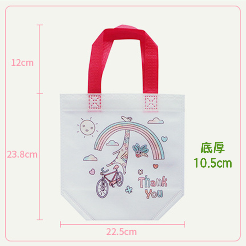Bolsa de graffiti no tejida de doble cara traje DIY cumpleaños de los niños FIESTA DE Navidad regalo de jardín de infantes bolsa para colorear Panda image 5