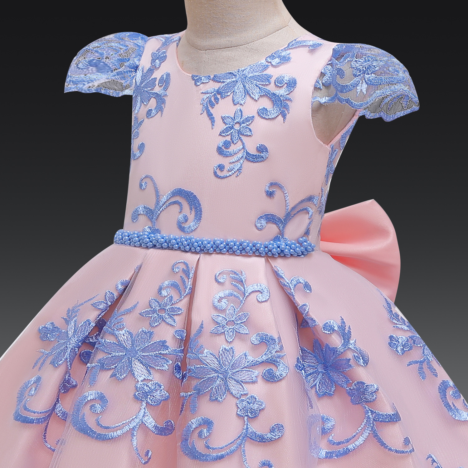 Vestido para niños Vestido de princesa Vestido de niña Pettiskirt Niña de flores Vestido de novia de estilo occidental Anfitrión noble Traje de piano