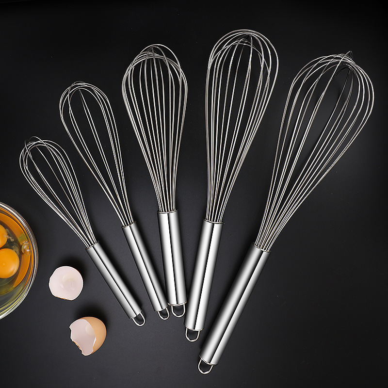 Daoqi Stainless Steel Egg Beater Manual Modern Simple Baking Utensils Egg Cream Stirring Stick Factory Direct Sale