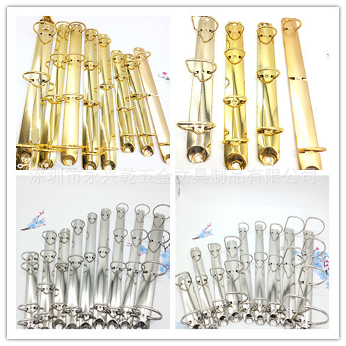 二孔O型手开夹三孔文件内页装订夹五金文具夹。钢制办公夹