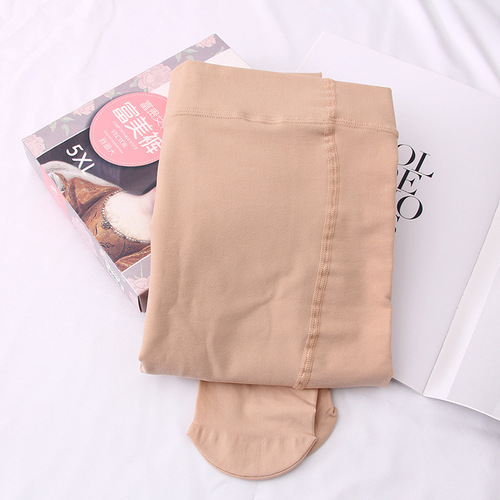Far East autumn and winter plus size rich sister leggings brushed warm all-in-one pantyhose super elastic watermelon crotch plus velvet pants 8502