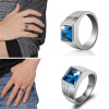 Metal steel blue diamond, fashionable accessory, European style, wholesale