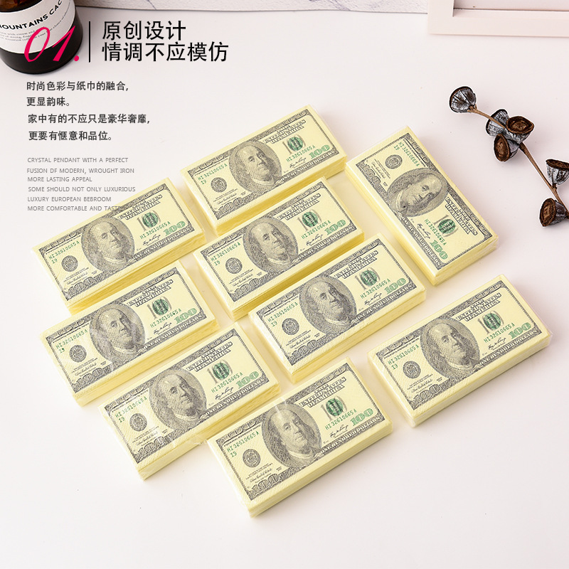 Creative Color printing tissue small bag portable Napkin toilet paper handkerchief paper full box wholesale